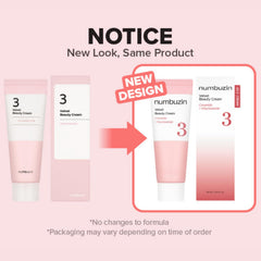 numbuzin No.3 Cream velvet texture swatch highlights non-greasy hydration