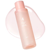 Numbuzin No.4 Toner bottle closeup shows hydrating glow prep for makeup