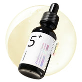 Numbuzin No.5 serum bottle front for a radiant boost without heaviness.