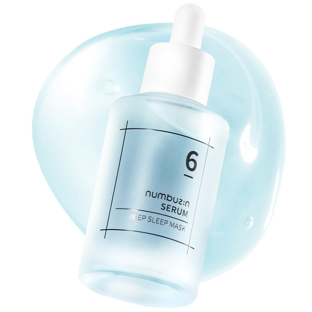 numbuzin No.6 serum bottle closeup, showcasing deep hydration and easy absorption