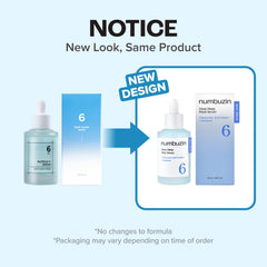 numbuzin No.6 serum watery texture swatch, fast-absorbing hydration without sticky feel