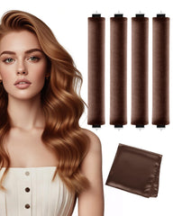 Nunflue heatless curlers pack setup enables easy overnight styling for busy mornings.