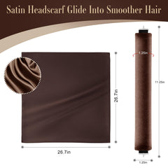 Nunflue silk scarf included helps secure wake-up curls overnight.