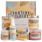 Nurture by Nature Botanicals Relax Gift Basket—an at-home spa presentation for calm evenings.