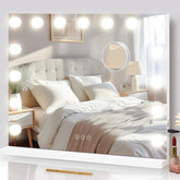 NUSVAN vanity mirror with lighted surface for even makeup illumination
