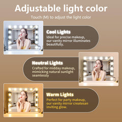 NUSVAN vanity mirror touch-control panel with smart memory