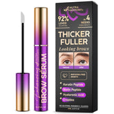NUTRAHARMONY Brow Serum bottle closeup showing premium formula for fuller brows