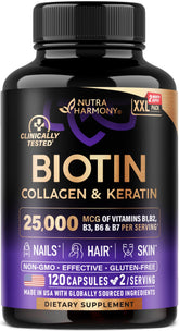 NUTRAHARMONY bottle front label showing product name and benefits