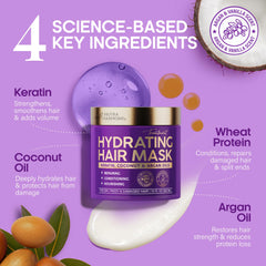 NutraHarmony Hair Mask on dry hair smoothing frizz and adding softness.