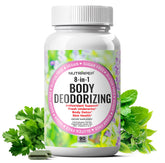 NutraPep body deodorizing supplement bottle closeup for daily freshness