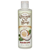 NutriBiotic coconut oil soap unscented packaging with organic certification for clean skincare