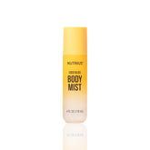 Nutrius Coco Bliss body mist bottle front view for daily tropical refreshment