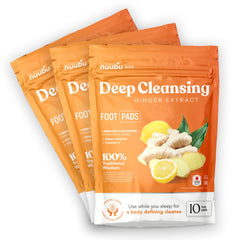 Nuubu foot pads packaging shown for premium at-home foot care