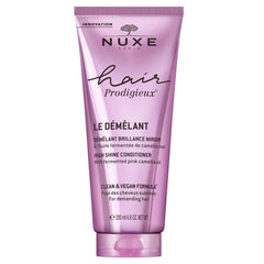 Nuxe Hair Prodigieux High Shine Conditioner bottle for instant detangling and radiant shine.