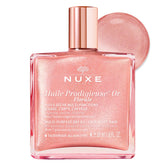 Nuxe Huile Prodigieuse Floral bottle close-up showing luxurious packaging and radiant glow