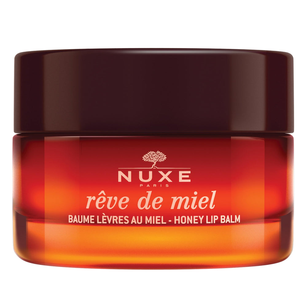 NUXE Rêve de Miel packaging close-up highlights premium lip care.