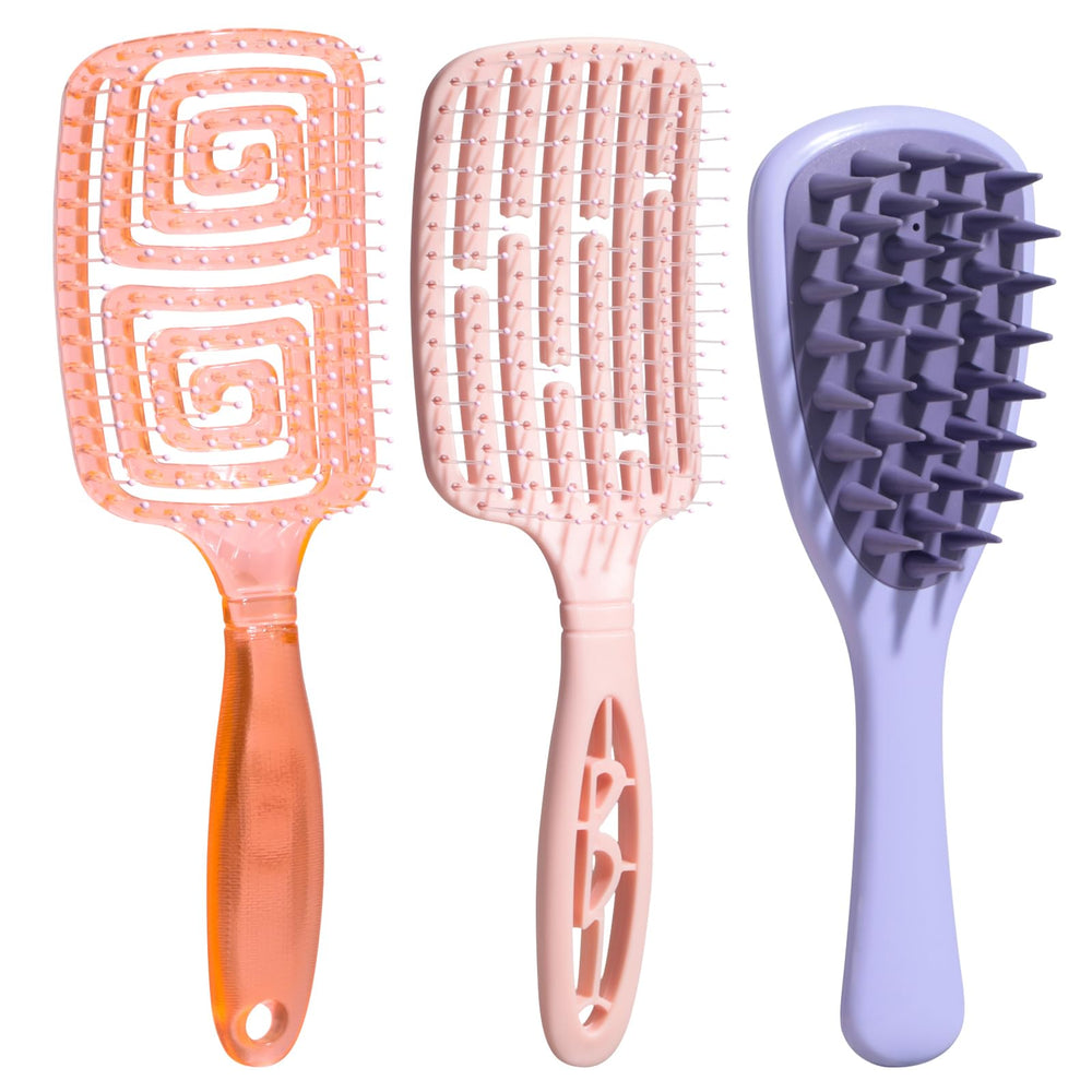 NVTED 3pcs hair comb set ready for detangling wet or dry hair