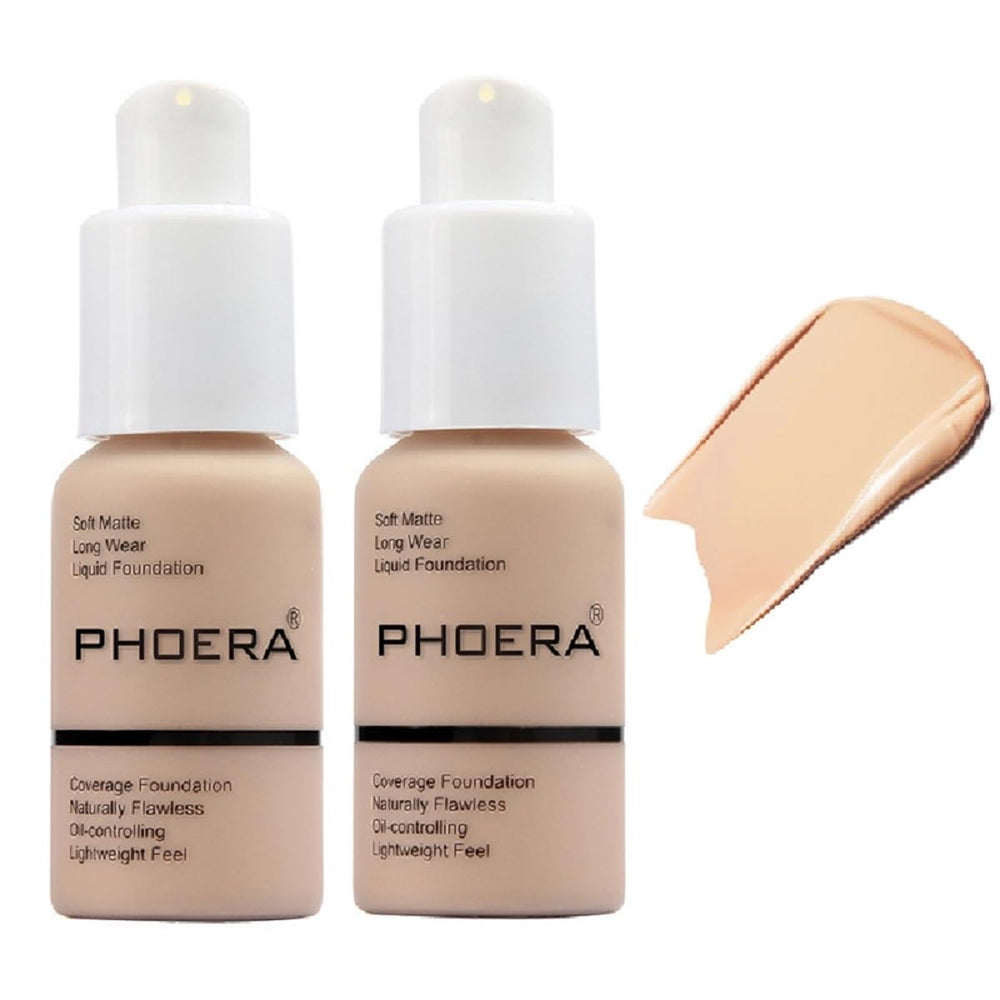 Nvyue Phoera foundation porcelain bottle for even skin tone and full coverage.
