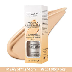 nvyue TLM foundation shade transformation using color-matching beads