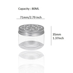 Nwsrayu clear PET body jar view for quick content identification.