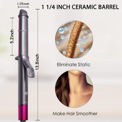 Nycoba curling iron offers 6 heat settings to suit different hair types.