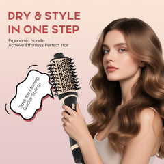 Nycoba hair dryer brush set during styling delivers smooth straightening and reduced frizz