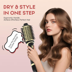 Nycoba hair dryer brush set side view highlights compact design for storage