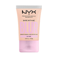 NYX Bare With Me Blur Tint Foundation bottle in Fair delivers lightweight blur for smoother skin