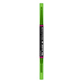 NYX Blade & Shade brow pencil nano-tip close-up showing precise blade-thin strokes for natural brows.