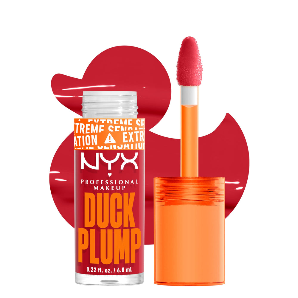 NYX Duck Plump bottle with spicy ginger for instant plump and shine.