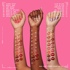 NYX Duck Plump cruelty-free logo highlights vegan lip makeup.
