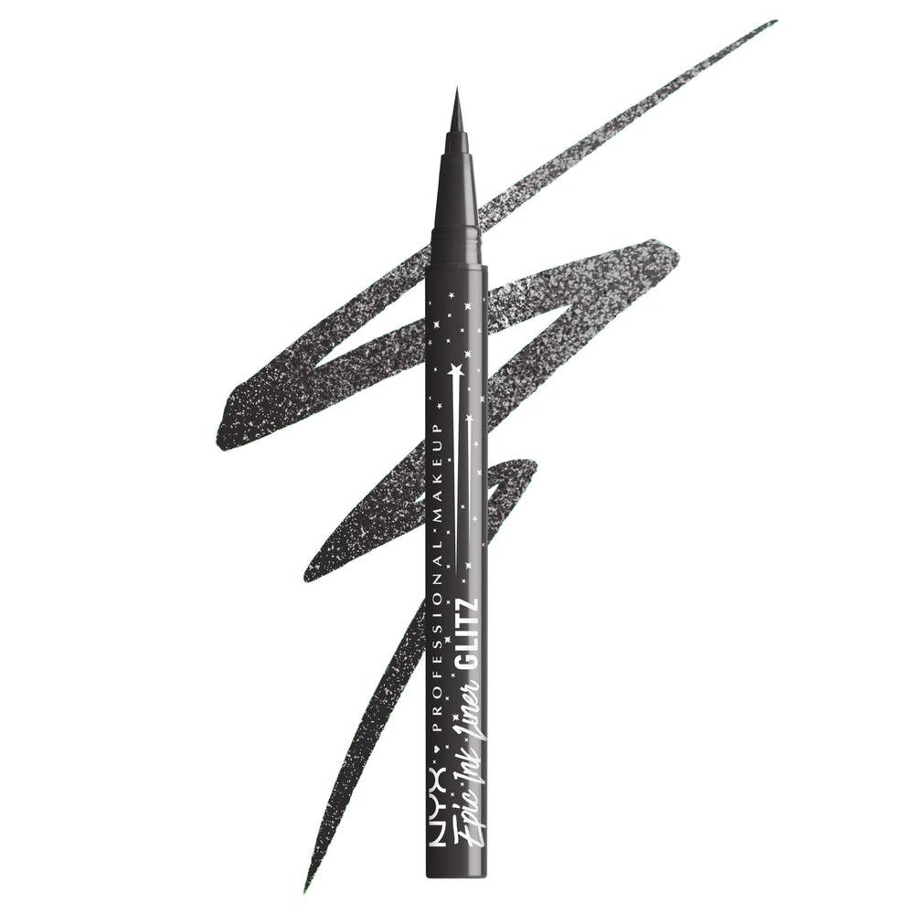 NYX Epic Ink Glitz Liner close-up of the brush-tip for precise glitter lines.