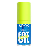 NYX Fat Oil Chillz lip oil application showcases glossy finish with cooling sensation.