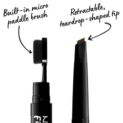 NYX Fill and Fluff Espresso pomade glides smoothly for buildable color