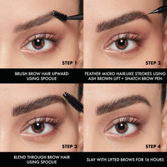 NYX Lift & Snatch Eyebrow Tint Pen precision detail showing hair-like texture