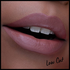 NYX Lip Lingerie XXL Matte Low Cut texture close-up reveals smooth matte coverage.