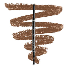 NYX Micro Brow Pencil ultra-slim tip enables hair-like brow strokes for natural definition.