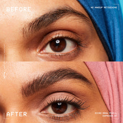 NYX Micro Brow Pencil Espresso shade swatches show vegan, waterproof options