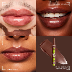 NYX Fat Oil Slick Click application swipe demonstrates easy, buildable color.