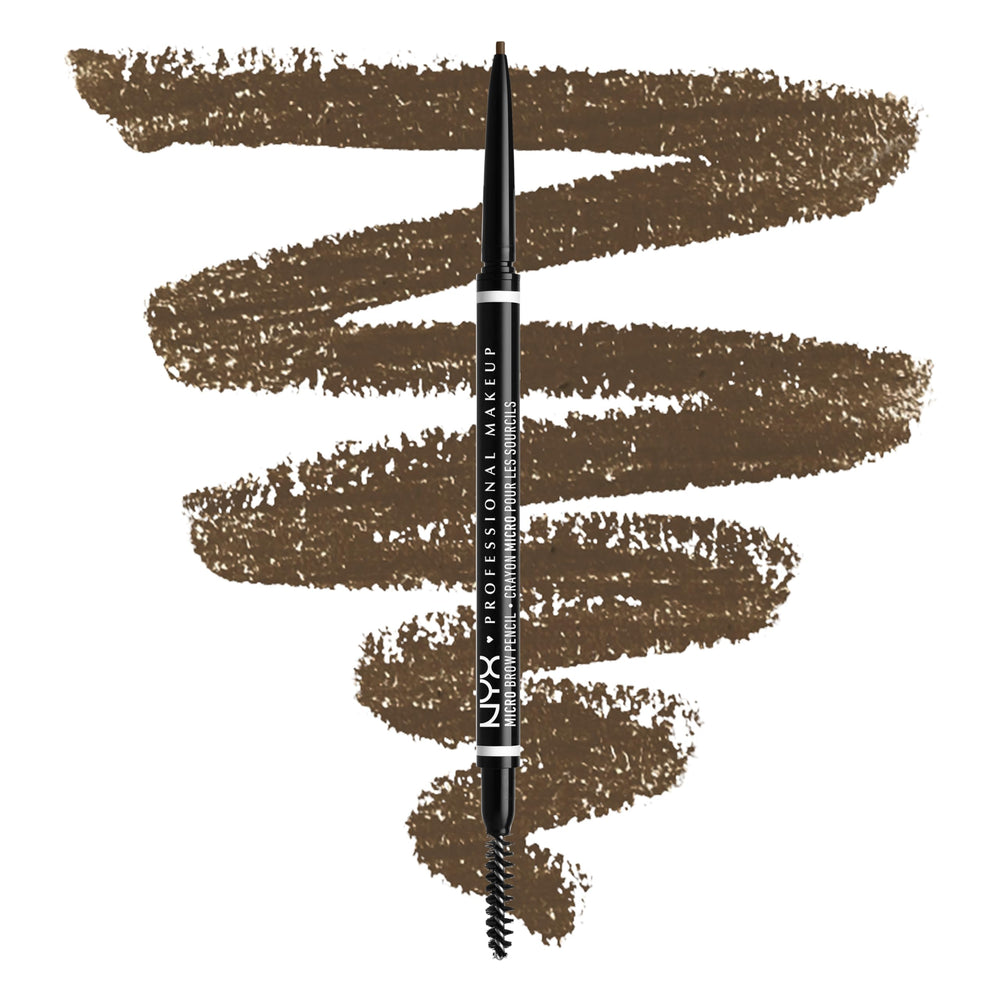 NYX Professional Makeup Micro Brow Pencil ash brown application for natural, long-lasting brows.