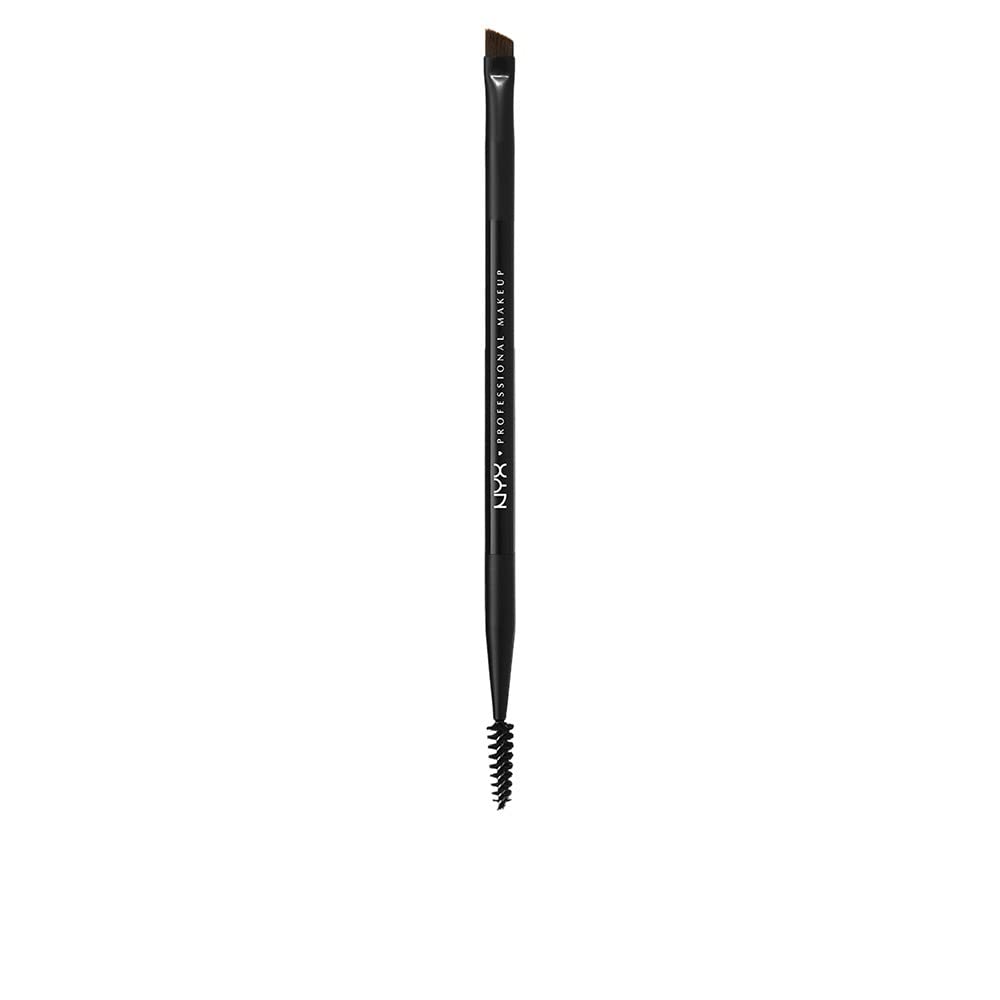 NYX Pro Dual Brow Brush with angled end and spoolie for precise brow definition and grooming