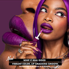 NYX Smooth Whip Matte Lip Cream acabado duradero para labios hidratados.