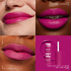 Long-wear formula swatch of NYX Smooth Whip Matte Lip Cream