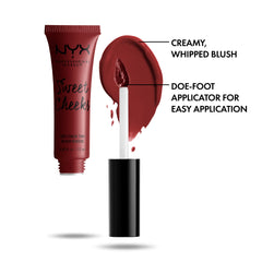Close-up of NYX Sweet Cheeks doe-foot applicator for easy, precise application.