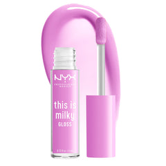 NYX This Is Milky Gloss Lilac Splash bottle with milky color and hydration