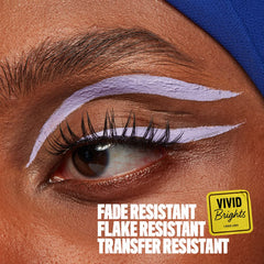 NYX Vivid Brights Lilac Pink wing close-up demonstrates bold, smear resistant lines