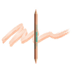 NYX Wonder Pencil micro-highlighter swatch demonstrates subtle under-eye lift.