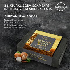 O Naturals exfoliating cedarwood bar shows apricot kernel for gentle scrub.