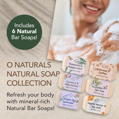 O NATURALS soap lather rich-foam closeup highlighting luxurious, skin-smoothing bubbles.