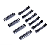 Oaiceli 24-pack metal hair barrettes in black with no-slip grip for secure daily wear.